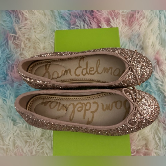 Sam Edelman Gold Glitter Flats - Picture 3 of 4